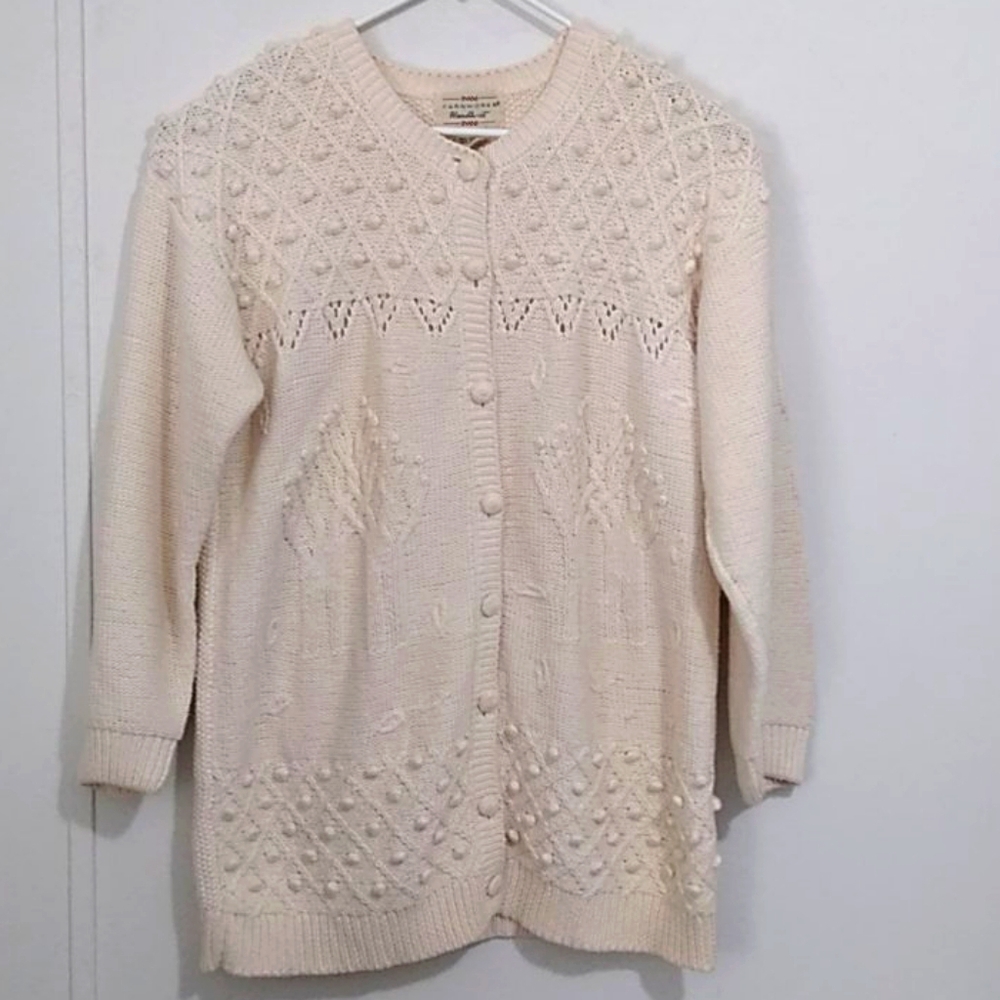 Vintage Yarnworks Hand-knit Cardigan Sweater Large